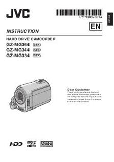 JVC GZ MG 334 manual. Camera Instructions.